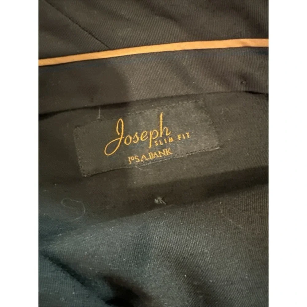 JOS A BANK Joseph 100% Wool Charcoal Flat Front Dress‎ Pants 36x33